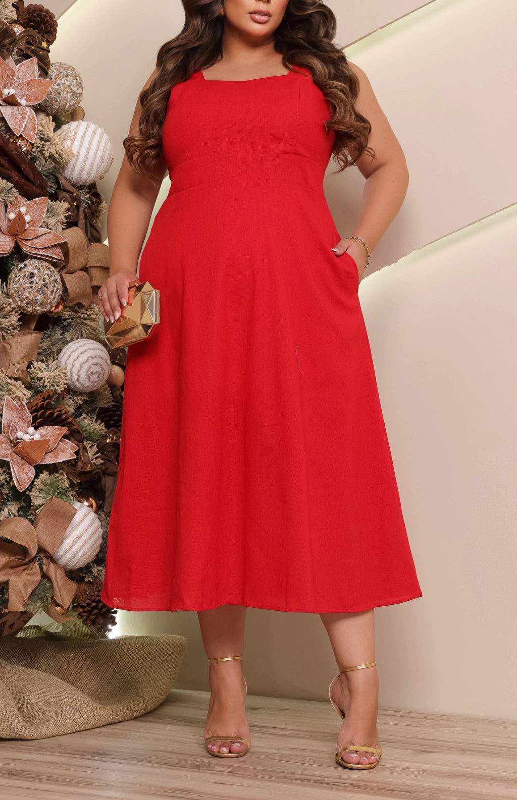 Vestido Pâmela Linho Plus Size