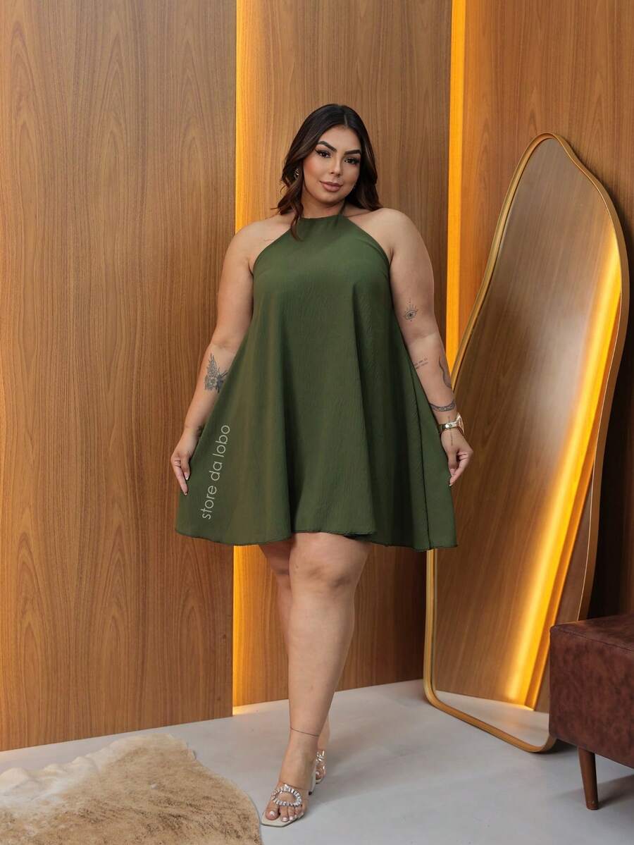Vestido Feminino Plus Size Curto