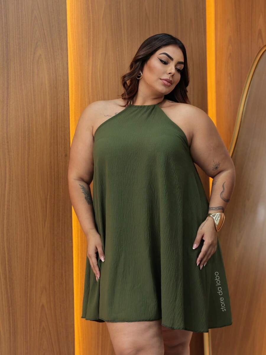 Vestido Feminino Plus Size Curto