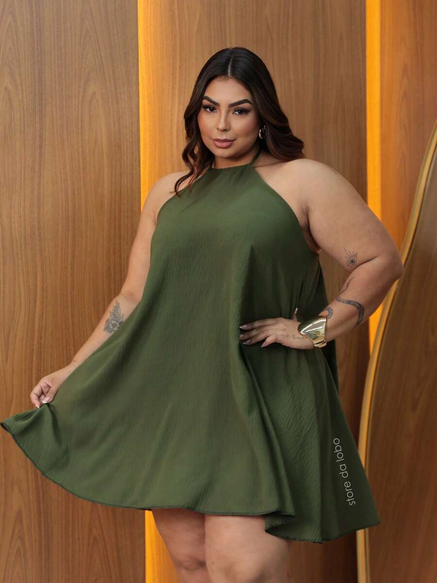 Vestido Feminino Plus Size Curto