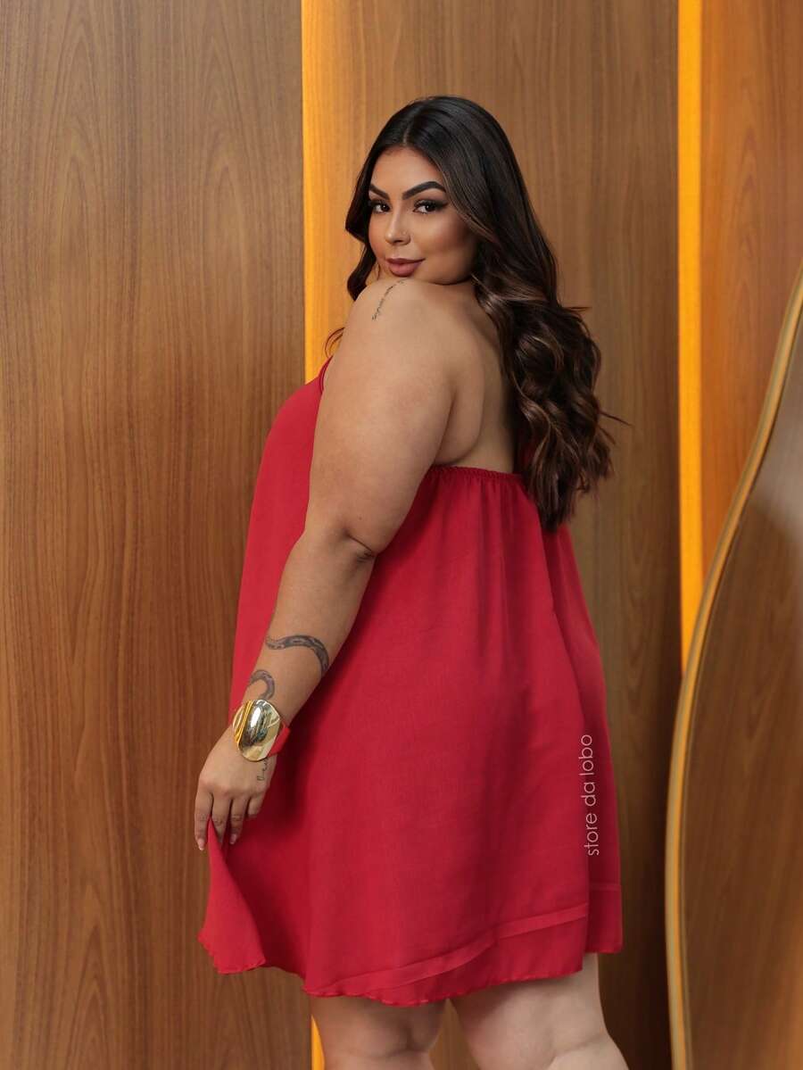 Vestido Feminino Plus Size Curto
