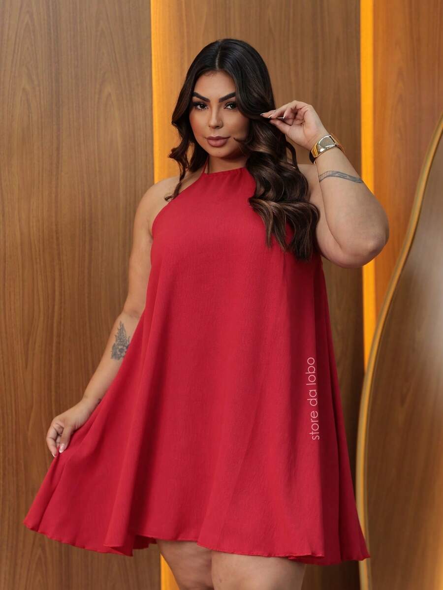 Vestido Feminino Plus Size Curto