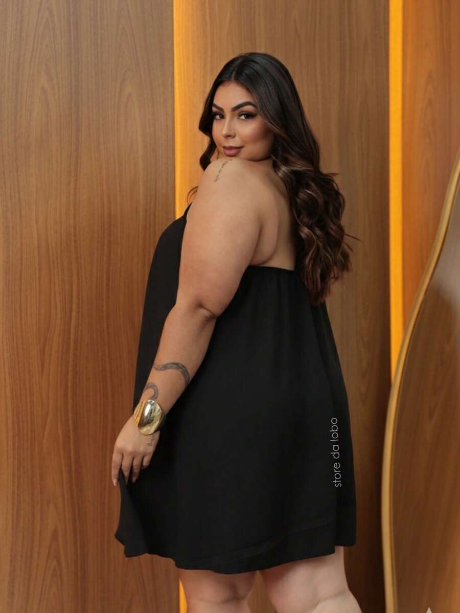 Vestido Feminino Plus Size Curto