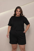 Conjunto Lila Plus Size Moletinho