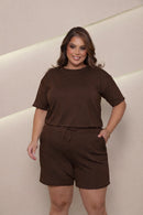 Conjunto Lila Plus Size Moletinho