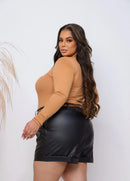 Shorts Natalie Couro Plus Size
