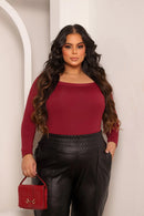 Calça Jogger Couro Plus Size