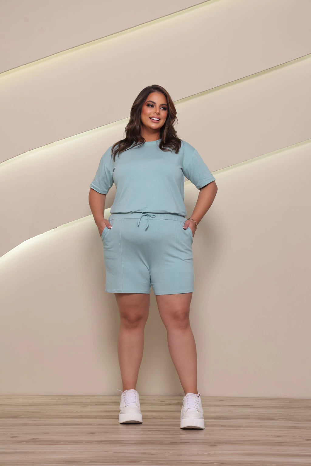 Conjunto Lila Plus Size Moletinho