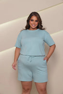 Conjunto Lila Plus Size Moletinho