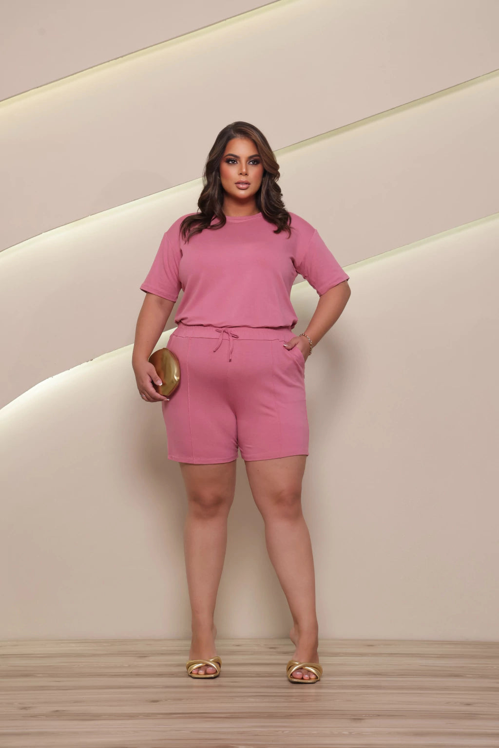 Conjunto Lila Plus Size Moletinho